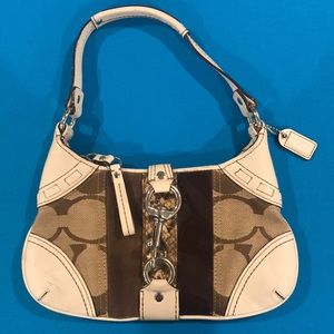 Small brown coach handbag
